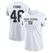 Women's Trace Ford New York Giants Legend White 2024 Salute to Service Performance T-Shirt