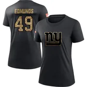 Women's Tremaine Edmunds New York Giants Black 2020 Salute To Service Performance T-Shirt
