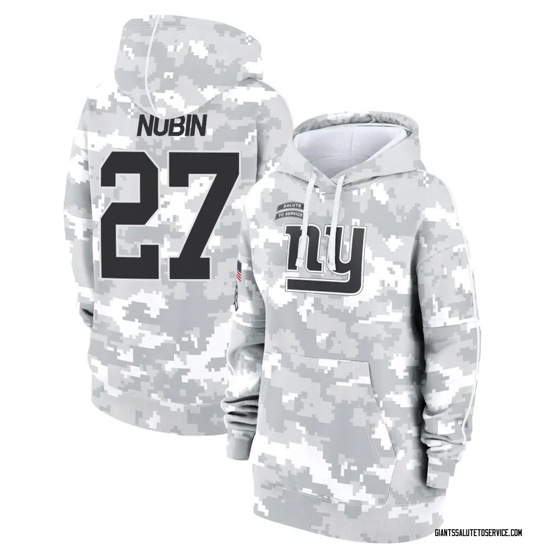 Women's Tyler Nubin New York Giants Camo Arctic 2024 Salute to Service Club Fleece Pullover Hoodie