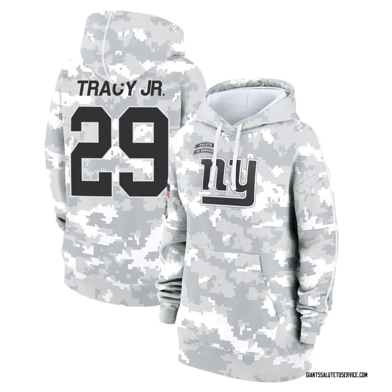 Women's Tyrone Tracy Jr. New York Giants Camo Arctic 2024 Salute to Service Club Fleece Pullover Hoodie