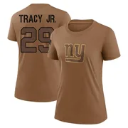 Women's Tyrone Tracy Jr. New York Giants Legend Brown 2023 Salute To Service Performance T-Shirt