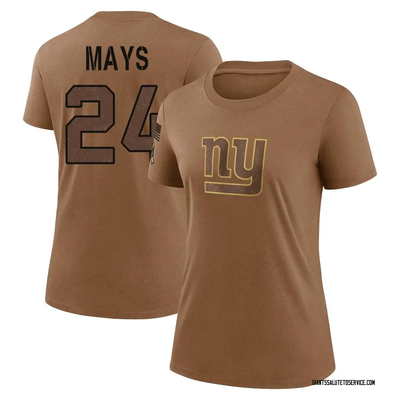 Women's Willie Mays New York Giants Legend Brown 2023 Salute To Service Performance T-Shirt