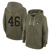 Women's Zaire Barnes New York Giants Olive 2025 Salute to Service Hoodie