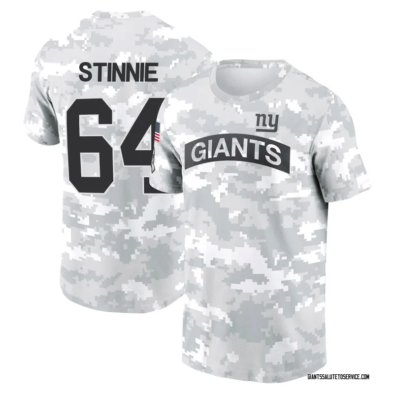Youth Aaron Stinnie New York Giants Camo Arctic 2024 Salute to Service Performance T-Shirt