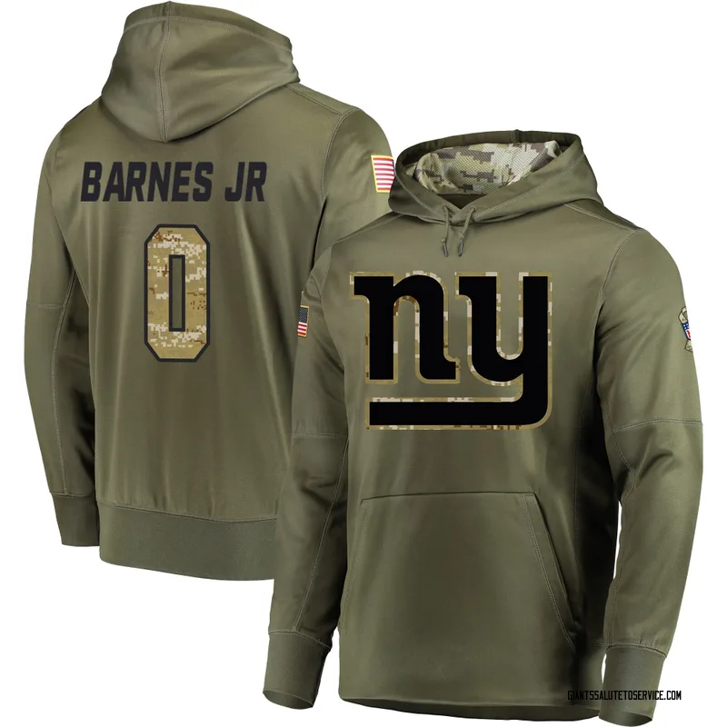 Youth Anquin Barnes Jr. New York Giants Olive Salute to Service Pullover Hoodie