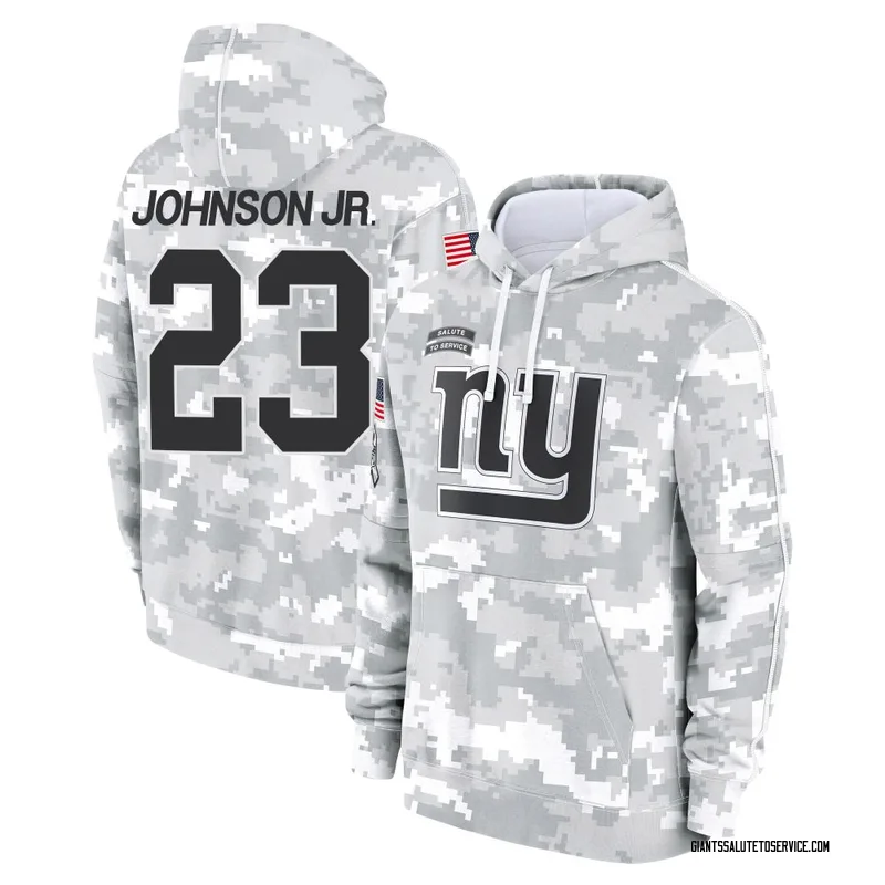 Youth Anthony Johnson Jr. New York Giants Camo Arctic 2024 Salute to Service Club Fleece Pullover Hoodie