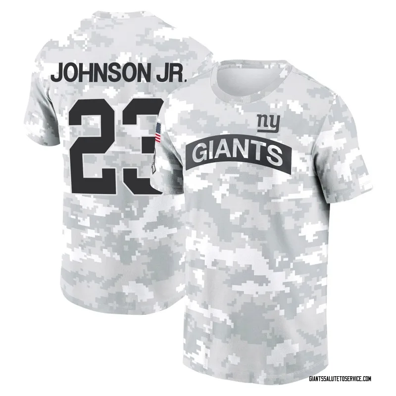 Youth Anthony Johnson Jr. New York Giants Camo Arctic 2024 Salute to Service Performance T-Shirt