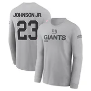 Youth Anthony Johnson Jr. New York Giants Gray 2024 Salute to Service Long Sleeve T-Shirt