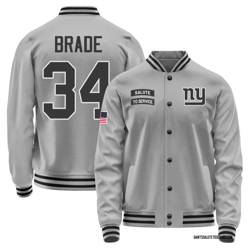 Youth Beau Brade New York Giants Gray Salute to Service Performance Jacket
