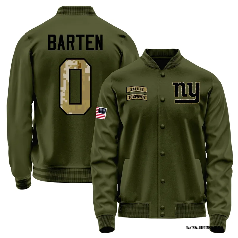 Youth Ben Barten New York Giants Olive Salute to Service Sideline Performance Jacket