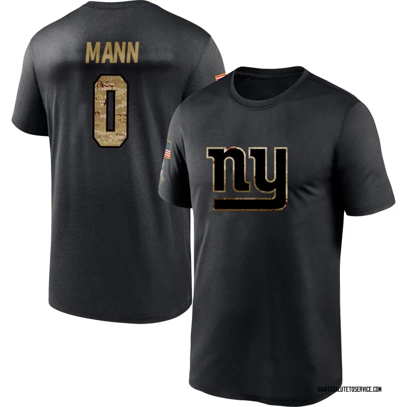 Youth Ben Mann New York Giants Black 2020 Salute To Service Performance T-Shirt