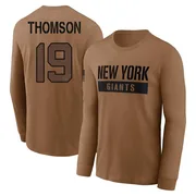 Youth Bobby Thomson New York Giants Brown 2023 Salute To Service Long Sleeve T-Shirt