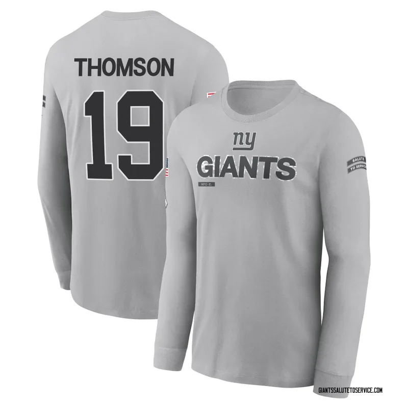 Youth Bobby Thomson New York Giants Gray 2024 Salute to Service Long Sleeve T-Shirt