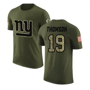 Youth Bobby Thomson New York Giants Legend Olive Salute to Service T-Shirt