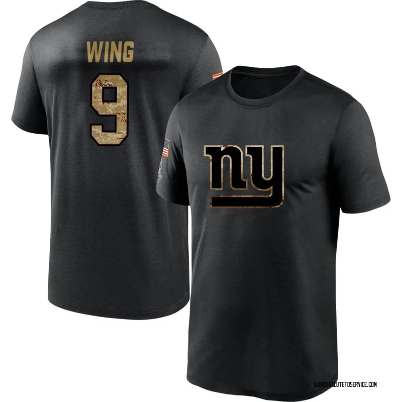 Youth Brad Wing New York Giants Black 2020 Salute To Service Performance T-Shirt