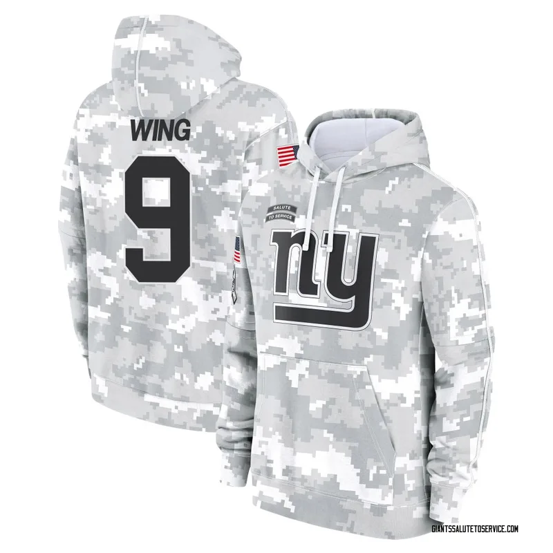 Youth Brad Wing New York Giants Camo Arctic 2024 Salute to Service Club Fleece Pullover Hoodie