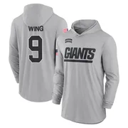 Youth Brad Wing New York Giants Gray 2024 Salute to Service Lightweight Performance Long Sleeve Hooded T-Shirt