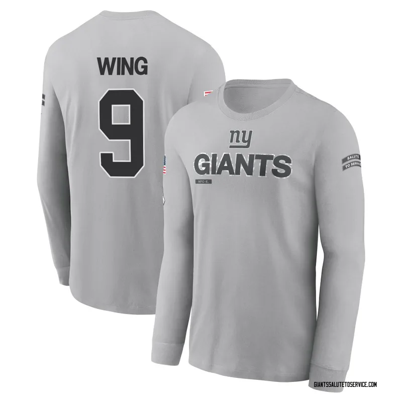 Youth Brad Wing New York Giants Gray 2024 Salute to Service Long Sleeve T-Shirt