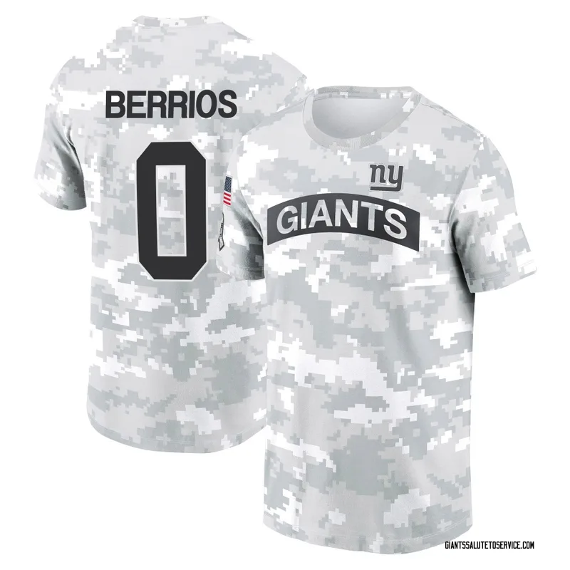 Youth Braxton Berrios New York Giants Camo Arctic 2024 Salute to Service Performance T-Shirt