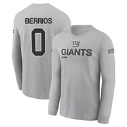 Youth Braxton Berrios New York Giants Gray 2024 Salute to Service Long Sleeve T-Shirt