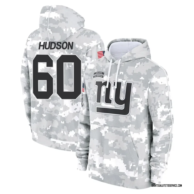 Youth Bryan Hudson New York Giants Camo Arctic 2024 Salute to Service Club Fleece Pullover Hoodie