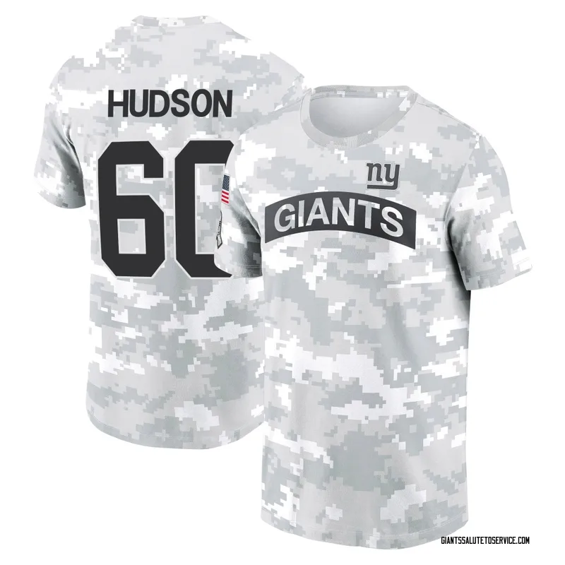 Youth Bryan Hudson New York Giants Camo Arctic 2024 Salute to Service Performance T-Shirt