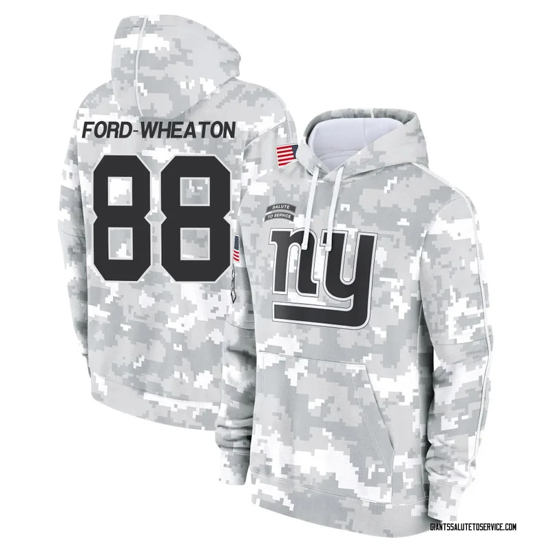 Youth Bryce Ford-Wheaton New York Giants Camo Arctic 2024 Salute to Service Club Fleece Pullover Hoodie