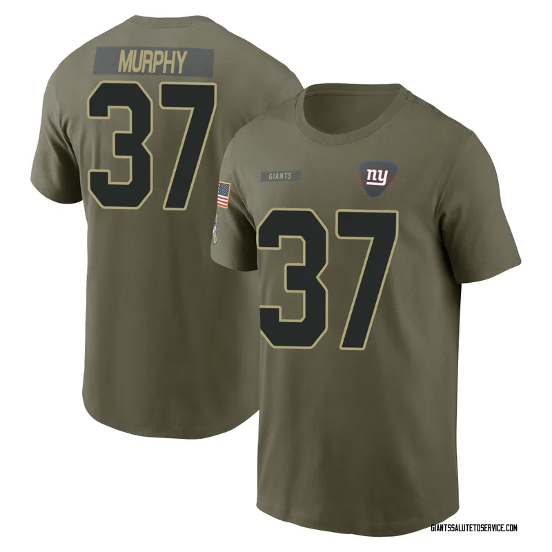Youth Caleb Murphy New York Giants Olive 2025 Salute to Service Name & Number T-Shirt