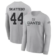Youth Cam Skattebo New York Giants Gray 2024 Salute to Service Long Sleeve T-Shirt