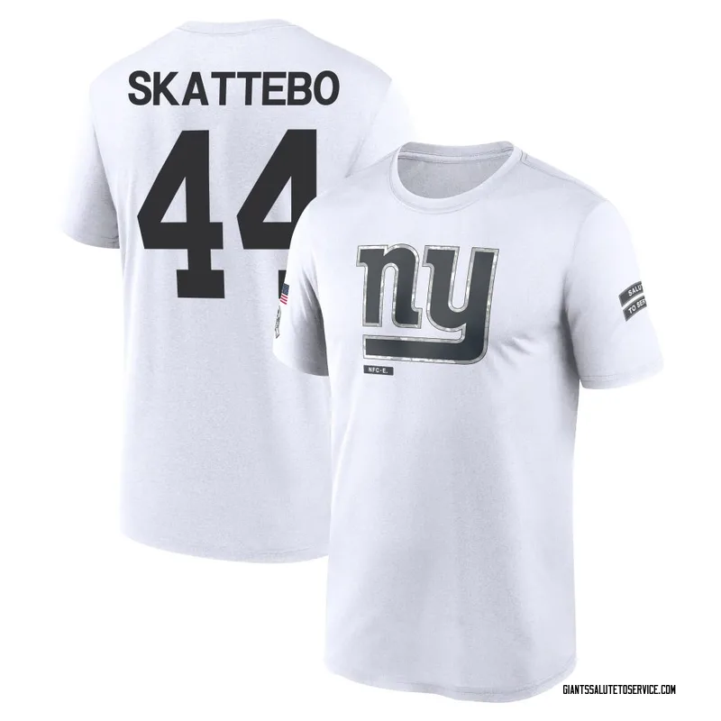 Youth Cam Skattebo New York Giants Legend White 2024 Salute to Service Performance T-Shirt