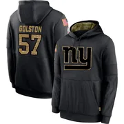 Youth Chauncey Golston New York Giants Black 2020 Salute to Service Sideline Performance Pullover Hoodie