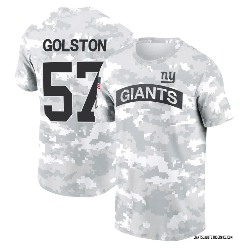Youth Chauncey Golston New York Giants Camo Arctic 2024 Salute to Service Performance T-Shirt