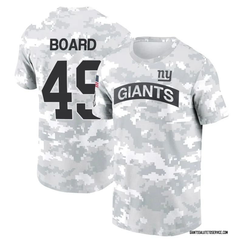 Youth Chris Board New York Giants Camo Arctic 2024 Salute to Service Performance T-Shirt