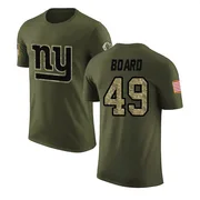 Youth Chris Board New York Giants Legend Olive Salute to Service T-Shirt