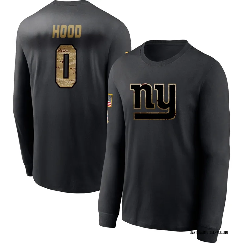 Youth Colton Hood New York Giants Black 2020 Salute To Service Sideline Performance Long Sleeve T-Shirt