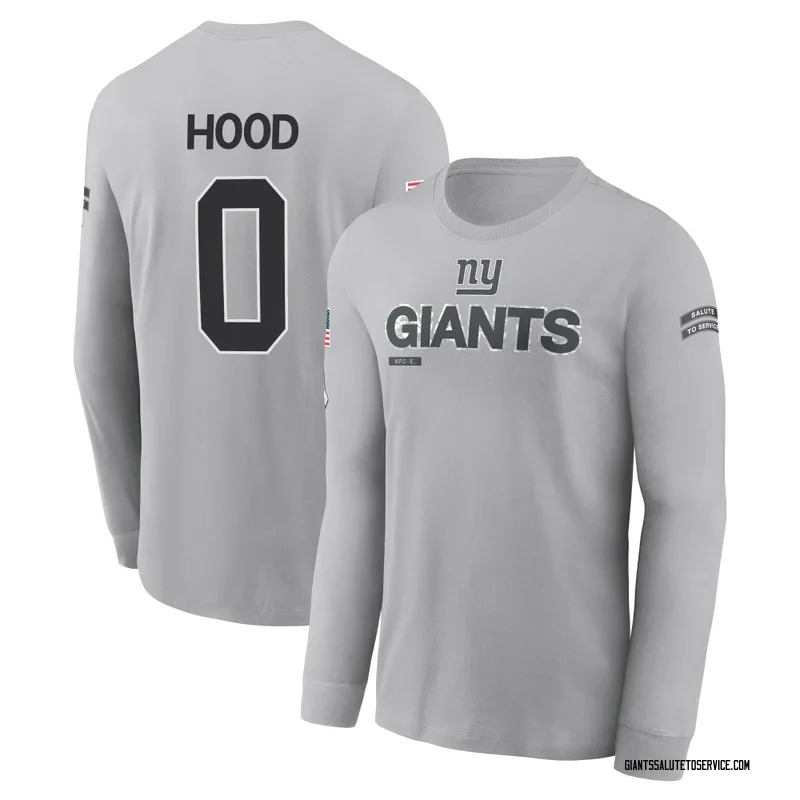 Youth Colton Hood New York Giants Gray 2024 Salute to Service Long Sleeve T-Shirt