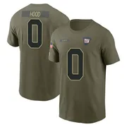 Youth Colton Hood New York Giants Olive 2025 Salute to Service Name & Number T-Shirt