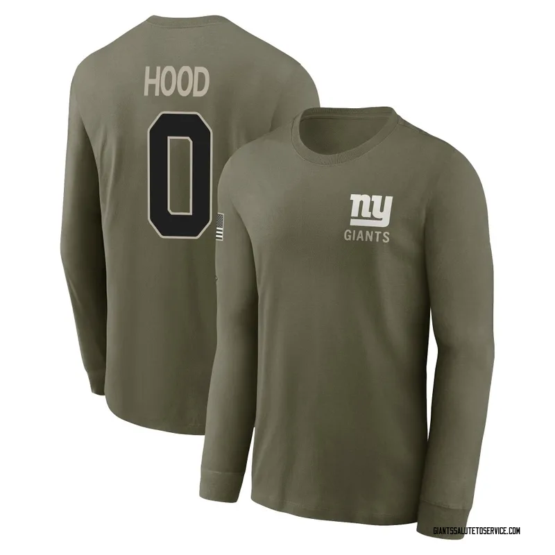 Youth Colton Hood New York Giants Olive 2025 Salute to Service Sideline Long Sleeve T-Shirt