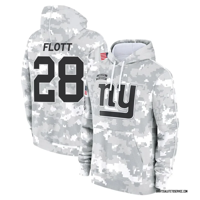 Youth Cor'Dale Flott New York Giants Camo Arctic 2024 Salute to Service Club Fleece Pullover Hoodie