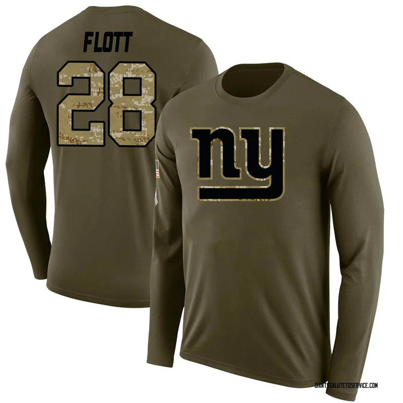 Youth Cor'Dale Flott New York Giants Legend Olive Salute to Service Sideline Long Sleeve T-Shirt
