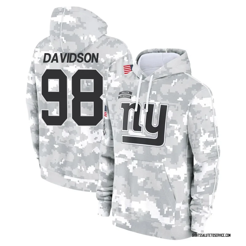 Youth D.J. Davidson New York Giants Camo Arctic 2024 Salute to Service Club Fleece Pullover Hoodie