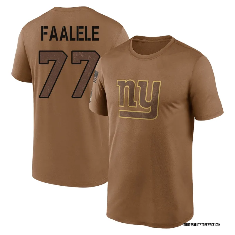 Youth Daniel Faalele New York Giants Legend Brown 2023 Salute To Service Performance T-Shirt