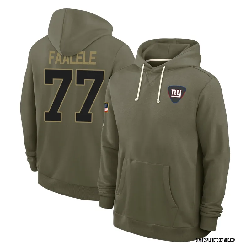 Youth Daniel Faalele New York Giants Olive 2025 Salute to Service Hoodie