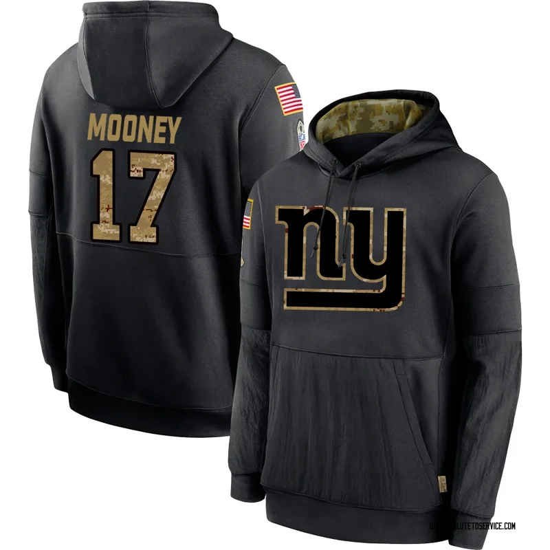 Youth Darnell Mooney New York Giants Black 2020 Salute to Service Sideline Performance Pullover Hoodie
