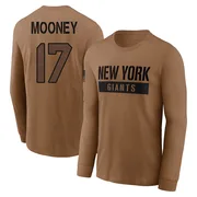 Youth Darnell Mooney New York Giants Brown 2023 Salute To Service Long Sleeve T-Shirt