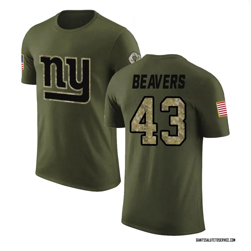 Youth Darrian Beavers New York Giants Legend Olive Salute to Service T-Shirt