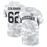 Youth Davon Coleman New York Giants Camo Arctic 2024 Salute to Service Performance T-Shirt