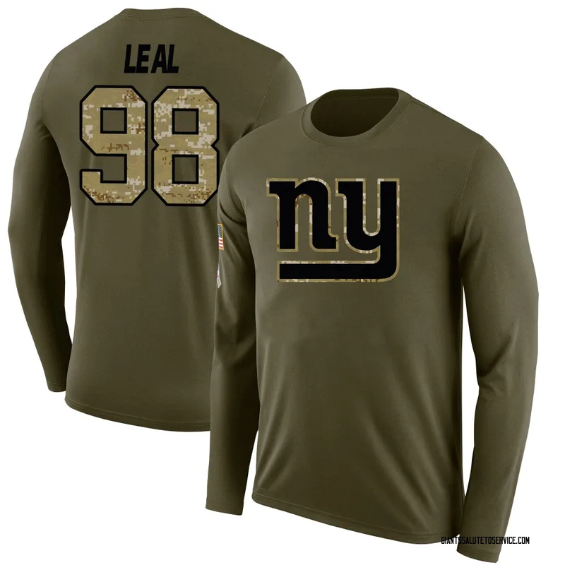 Youth DeMarvin Leal New York Giants Legend Olive Salute to Service Sideline Long Sleeve T-Shirt
