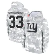 Youth Demetrius Flannigan-Fowles New York Giants Camo Arctic 2024 Salute to Service Club Fleece Pullover Hoodie