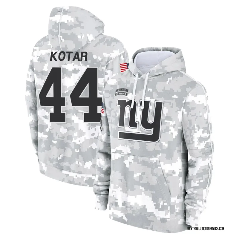 Youth Doug Kotar New York Giants Camo Arctic 2024 Salute to Service Club Fleece Pullover Hoodie